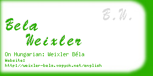 bela weixler business card